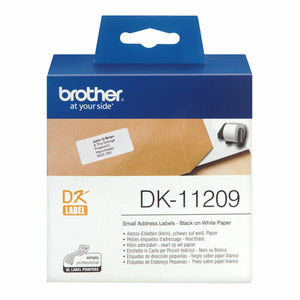 Étiquettes d'imprimante Brother DK-11209 Noir/Blanc 62 x 29 mm (3 pièces)